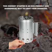 Barbecue Chimney Starter Grill Charcoal Burner Quick Start BBQ Food Coal Lighter - ZYBUX