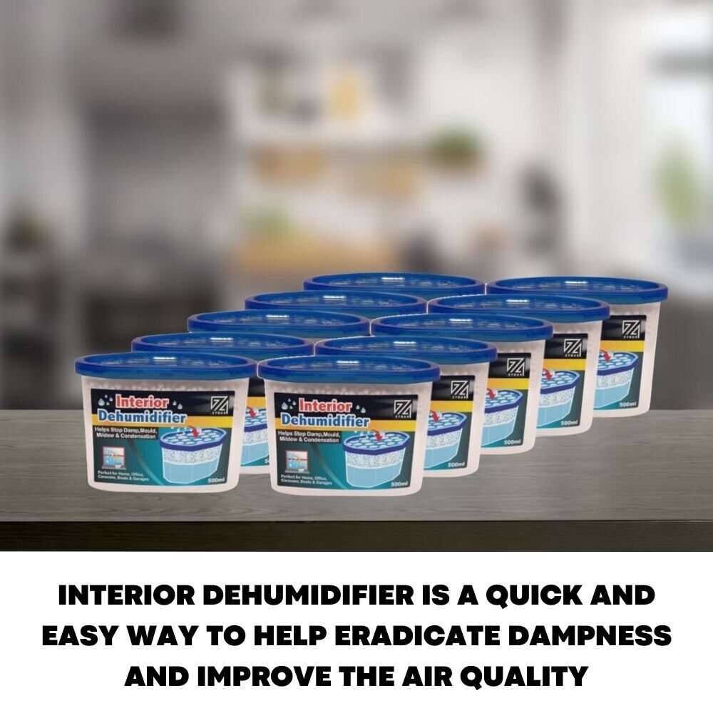 10x Interior Dehumidifier Condensation Remover Moisture Mould Absorber Damp Trap - ZYBUX