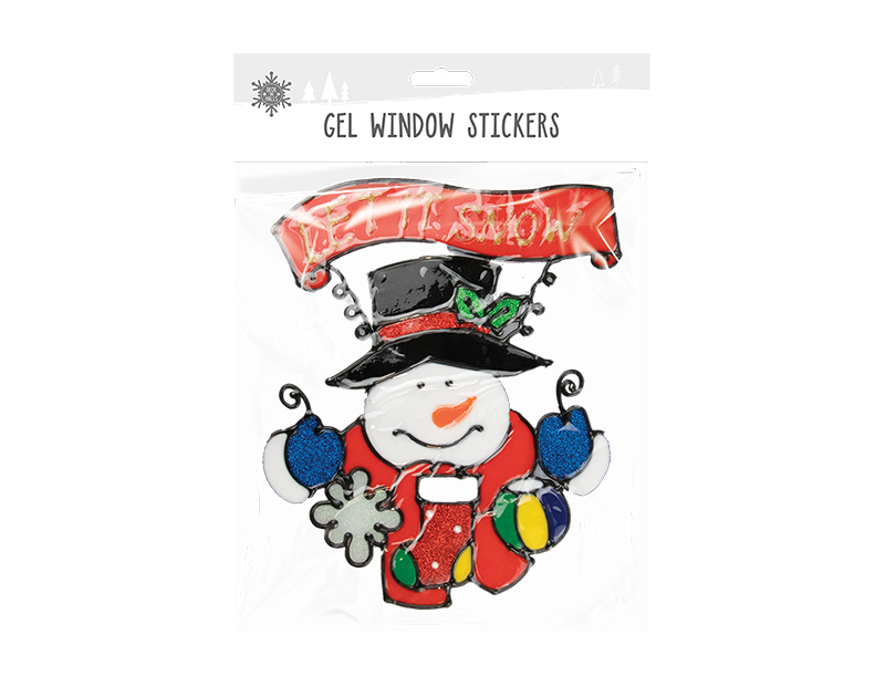 Christmas Window Gel Stickers Santa Sticker Art Snowman Reindeer Xmas Decoration - ZYBUX