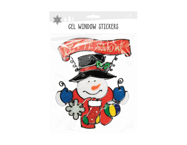 Christmas Window Gel Stickers Santa Sticker Art Snowman Reindeer Xmas Decoration - ZYBUX