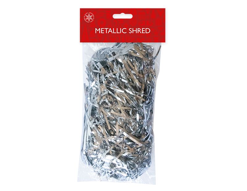 Metallic Foil Shredded Paper 30gs Christmas Gift Hamper Filling Various Colours