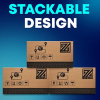 ZYBUX - 52cm x 30cm x 30cm - (Approx. 20"x12"x12") - Large Strong Cardboard Moving Boxes - Removal Boxes for Moving House - Packing & Storage Cartons with Carry Handles