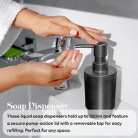 4Pcs Bathroom Accessories Set Bar Dish Soap Dispenser Toothbrush Toilet Brush