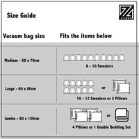 6x Vacuum Storage Bags Space Saving Strong Bag Vac Plastic Space Saver Vacum Bag - ZYBUX