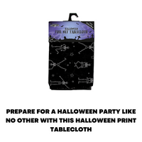 Halloween Foil Net Tablecloth Hanging Table Cover Prop Decor Party Decoration - ZYBUX