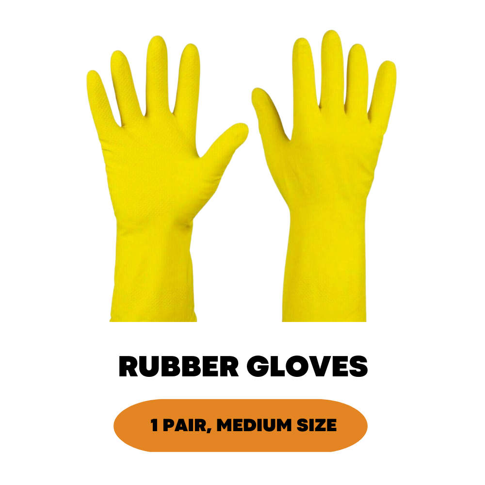 1 Pair Household Rubber Gloves Long Sleeve Washing Up Kitchen Cleaning ZYBUX