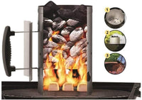 Barbecue Chimney Starter Grill Charcoal Burner Quick Start BBQ Food Coal Lighter - ZYBUX