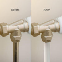 8 White Radiator Pipe Covers 19.5cm Sleeves Shrouds Snap Around Pipes
