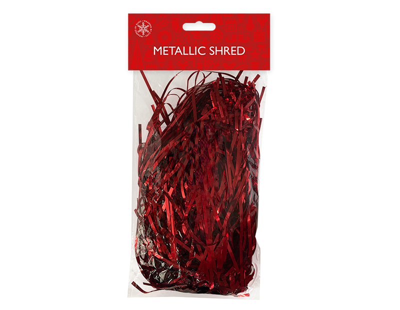 Metallic Foil Shredded Paper 30gs Christmas Gift Hamper Filling Various Colours