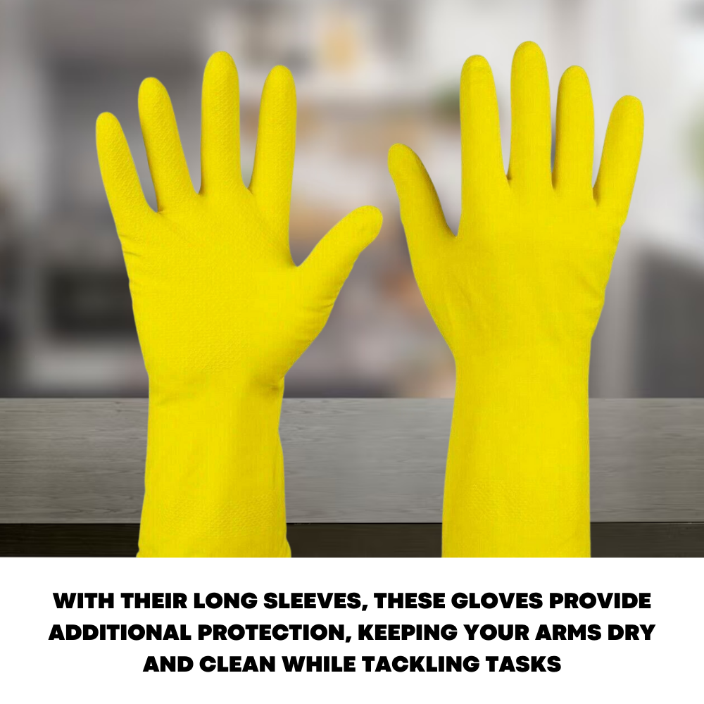 Long sleeve washing up gloves hotsell