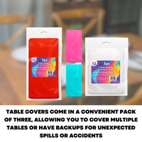 3 pack Table Cloths Disposable Tablecloths Plastic Wipe Clean Party Table Covers