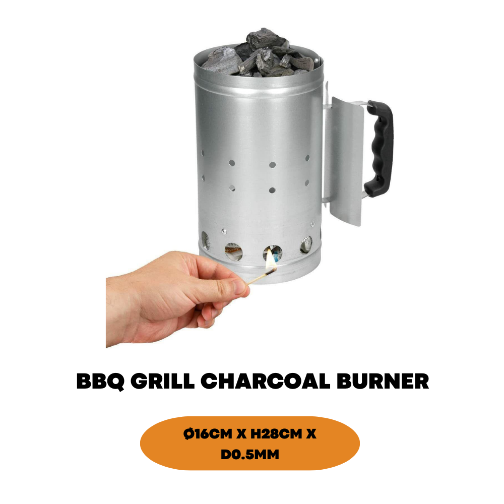 Barbecue Chimney Starter Grill Charcoal Burner Quick Start BBQ Food Coal Lighter - ZYBUX