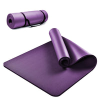 ZYBUX - Yoga Mat Non Slip - | Exercise Mat, Foldable Mats with Carrying Strap - Women and Men Fitness Mats | 1cm thick | 183cmx61cm