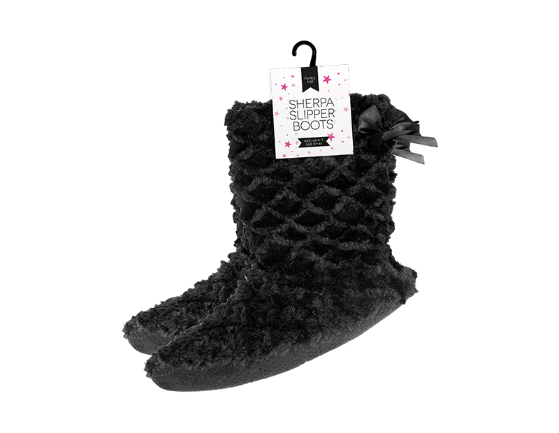 Ladies Super Soft Sherpa Boots Slippers Winter Warm Booties Co-Zees Size 4-7