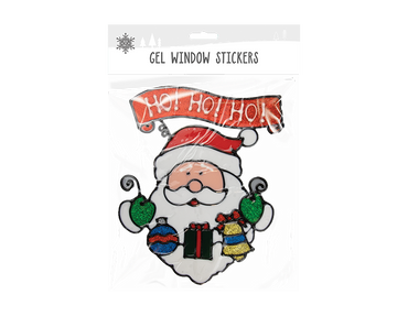 Christmas Window Gel Stickers Santa Sticker Art Snowman Reindeer Xmas Decoration - ZYBUX