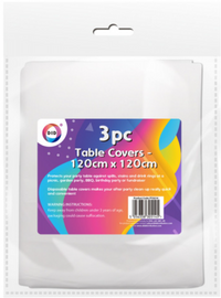 3 pack Table Cloths Disposable Tablecloths Plastic Wipe Clean Party Table Covers