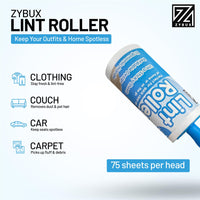 2 x Lint Roller + 4 Sticky replacement Heads Easily and quickly removes animal hairs, dust and fluff from garments, furniture and car seats