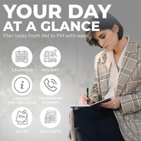 ZYBUX - 2026 Diary A4/A5 Page a Day Diary Hardback Case bound Back Cover School Office