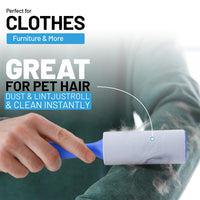 2 x Lint Roller + 4 Sticky replacement Heads Easily and quickly removes animal hairs, dust and fluff from garments, furniture and car seats