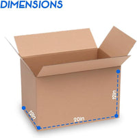 201212 - 20x12x12" - 51 x 30 x 30cm Approx. - Large Strong Double Wall Cardboard Packing Moving House Boxes