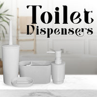 4Pcs Bathroom Accessories Set Bar Dish Soap Dispenser Toothbrush Toilet Brush