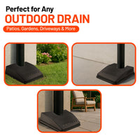 Outdoor Garden Drain Cover for Leaves Outside Black Plastic Gutter Grid Anti Leaf Blockage Guard Stopper for Garden Grates Easy Leaf Free Drainage