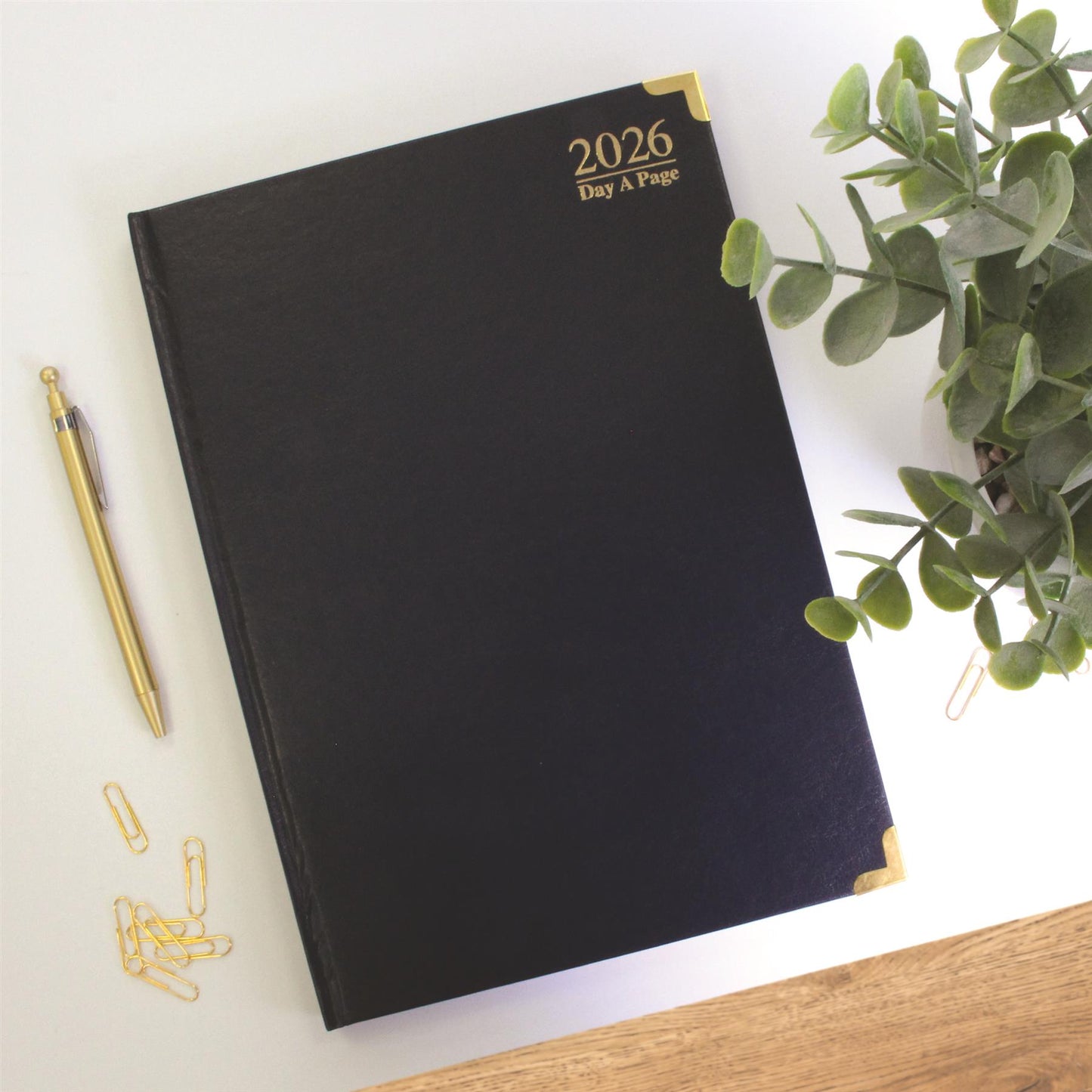 ZYBUX - 2026 Diary A4/A5 Page a Day Diary Hardback Case bound Back Cover School Office