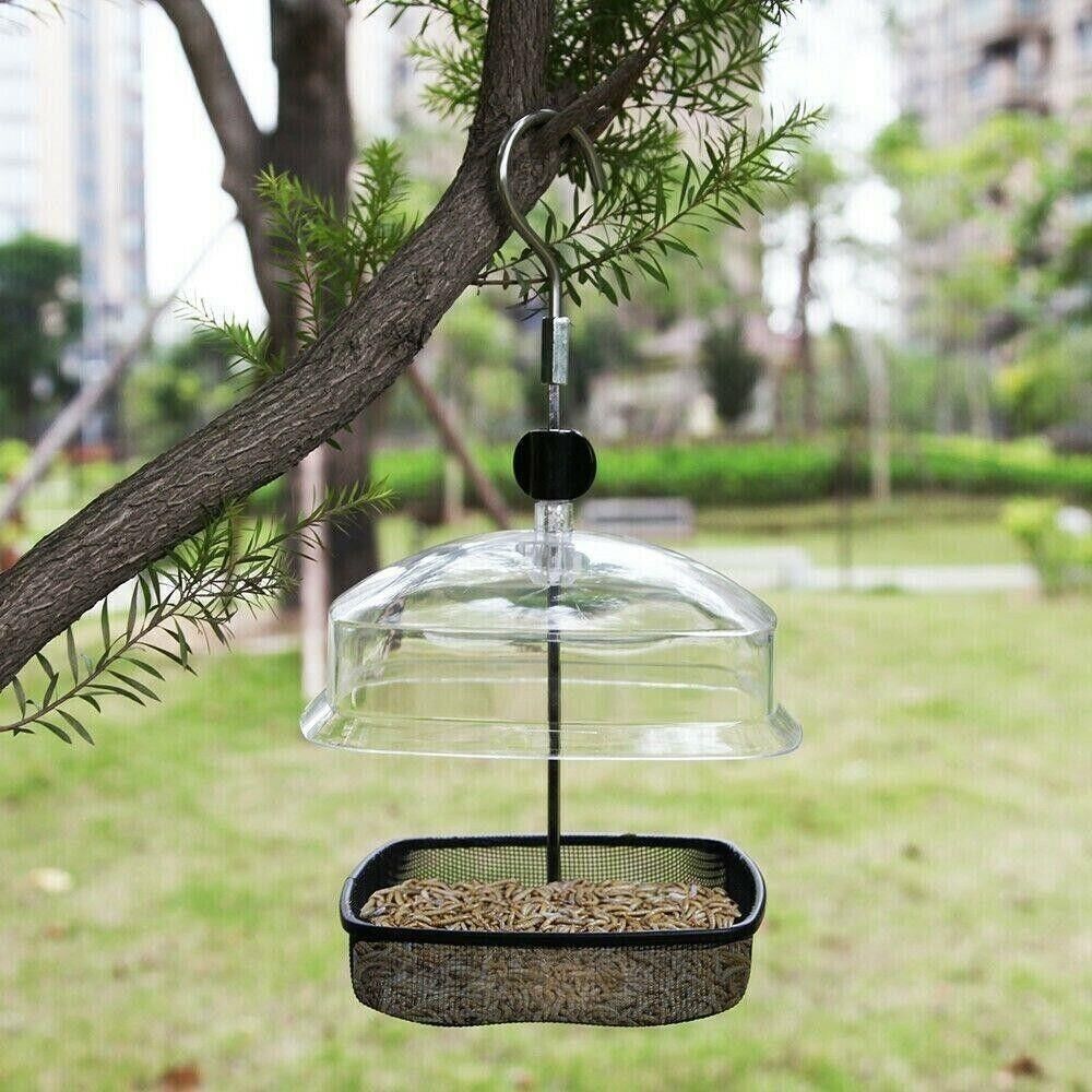 Hanging Wild Garden Bird Feeder Station Tray Mealworm Seed Nut