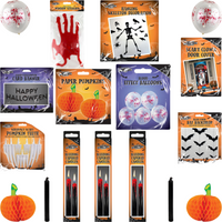HALLOWEEN DECORATIONS Pumpkin Window Stickers Cling Spooky Hanging Party Decor