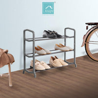 Shoe Rack 3 Tier Space Grey, For Living Room, Store between 9 to 12 Pairs