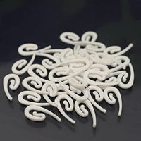 200x Curtain Hooks For Ring Header Tape White Plastic Nylon Hook Drapery Window