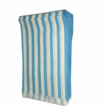 50 STRIPED CANDY PAPER BAGS FOR SWEET FAVOUR BUFFET WEDDING GIFT 7"x9" - 5"x7" - ZYBUX