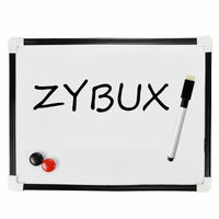 A4 Dry Wipe Magnetic Mini Office Whiteboard Notice Memo White Board Pen & Eraser - ZYBUX