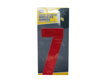 Wheelie Bin House Numbers Adhesive Wheely Stickers Reflective Sticky Numbers - ZYBUX