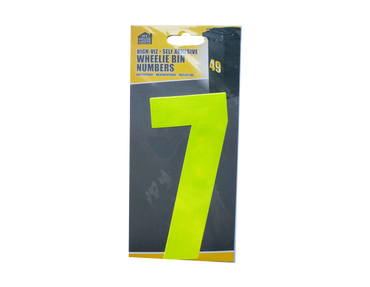 Wheelie Bin House Numbers Adhesive Wheely Stickers Reflective Sticky Numbers - ZYBUX