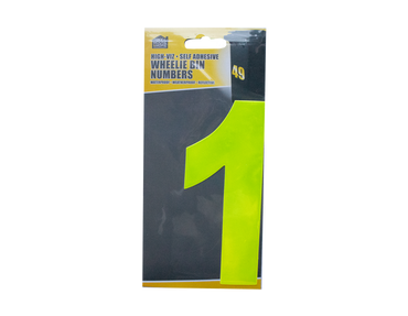 Wheelie Bin House Numbers Adhesive Wheely Stickers Reflective Sticky Numbers - ZYBUX