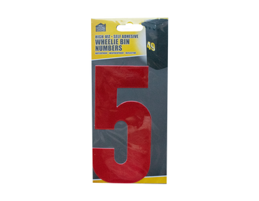 Wheelie Bin House Numbers Adhesive Wheely Stickers Reflective Sticky Numbers - ZYBUX