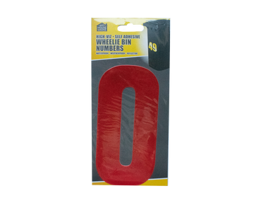 Wheelie Bin House Numbers Adhesive Wheely Stickers Reflective Sticky Numbers - ZYBUX