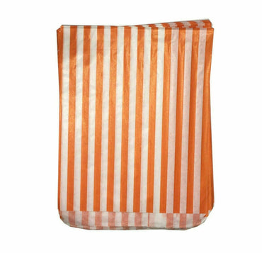 50 STRIPED CANDY PAPER BAGS FOR SWEET FAVOUR BUFFET WEDDING GIFT 7"x9" - 5"x7" - ZYBUX