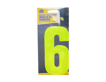 Wheelie Bin House Numbers Adhesive Wheely Stickers Reflective Sticky Numbers - ZYBUX