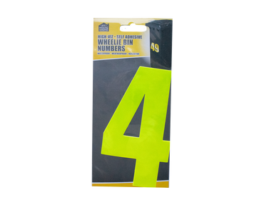 Wheelie Bin House Numbers Adhesive Wheely Stickers Reflective Sticky Numbers - ZYBUX