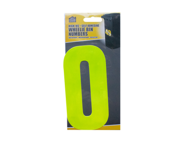 Wheelie Bin House Numbers Adhesive Wheely Stickers Reflective Sticky Numbers - ZYBUX