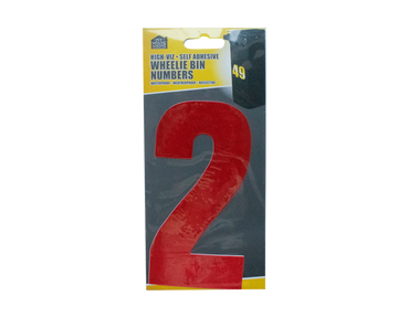 Wheelie Bin House Numbers Adhesive Wheely Stickers Reflective Sticky Numbers - ZYBUX