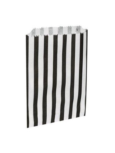 50 STRIPED CANDY PAPER BAGS FOR SWEET FAVOUR BUFFET WEDDING GIFT 7"x9" - 5"x7" - ZYBUX